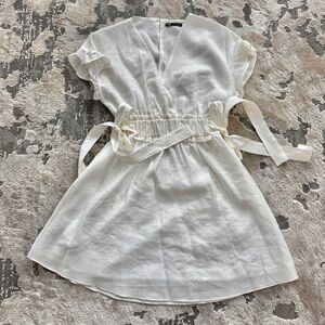 ZARA White Bows Mini Dress